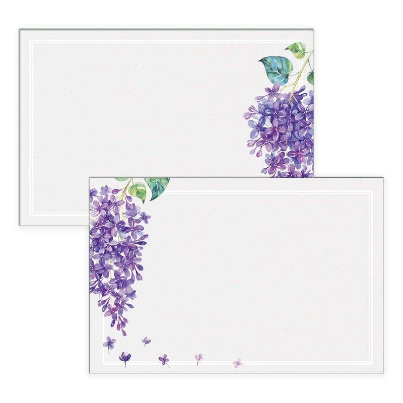 Dashleigh Floral Lilac Note Cards, Thick Heavy Cardstock A6, 4 x 6 inches, The Gift Collection, Set of 48 - Image 3